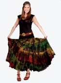 Long Cotton Tiered Skirt with elastic waist mudmee